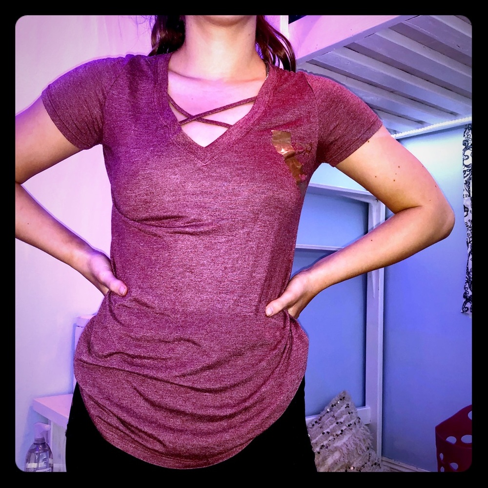 Maroon CA tee